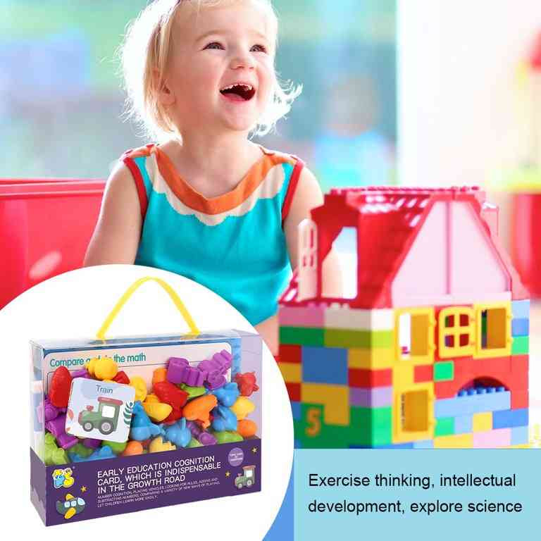 Counting Sorting  and classification Early Learning toy - Educational transportation models - 60 pcs   -   "لعبة تعليمية للأطفال لتعلم العد والفرز والتصنيف - نماذج تعليمية لوسائل النقل - 60 قطعة"
