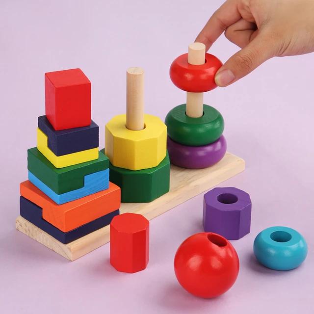 Colorful Tower stacking Shape - الأبراج الملونة