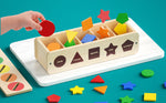 Load image into Gallery viewer, Wooden Shape &amp; Color Sorting box - صندوق تصنيف الألوان و الأشكال الخشبي
