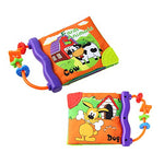 Load image into Gallery viewer, Cloth book Farm Animals - كتاب قماش حيوانات مزرعة مع عضاضة و اشكال
