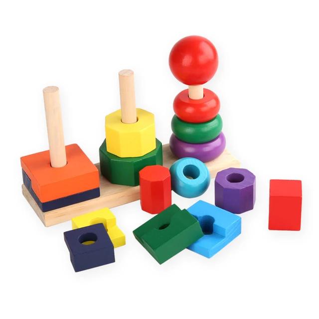 Colorful Tower stacking Shape - الأبراج الملونة