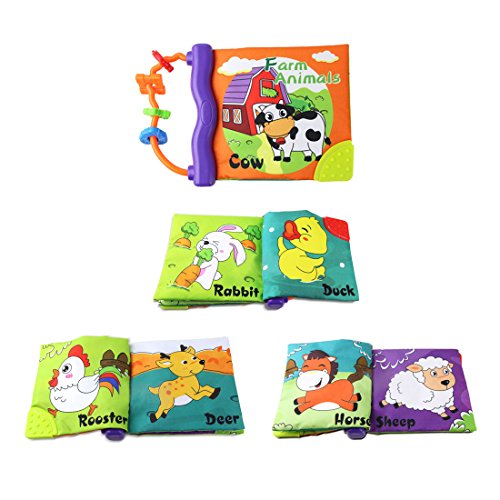 Cloth book Farm Animals - كتاب قماش حيوانات مزرعة مع عضاضة و اشكال