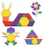 Load image into Gallery viewer, 125 Pcs Wooden Pattern Mosaic Blocks Set - Geometric Shape Puzzles - Made of Wood
