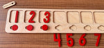 Load image into Gallery viewer, Large 10 frame with engraved number - Ten frame - لوحة مع أرقام و قواشيط (إنجليزي)

