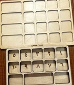 Load image into Gallery viewer, Arithmetic Operations Box with calculations Board (Arabic) - natural wood - non-toxic - handmade - صندوق العمليات الحسابية مع لوحه العمليات الحسابية (لغة عربية) - خشب طبيعي
