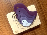 Load image into Gallery viewer, Montessori Multi-layer Bird Puzzle for Kids or Toddlers - natural wood - non-toxic - handmade  -  بازل عصفور متعدد الطبقات

