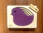 Load image into Gallery viewer, Montessori Multi-layer Bird Puzzle for Kids or Toddlers - natural wood - non-toxic - handmade  -  بازل عصفور متعدد الطبقات
