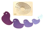 Load image into Gallery viewer, Montessori Multi-layer Bird Puzzle for Kids or Toddlers - natural wood - non-toxic - handmade  -  بازل عصفور متعدد الطبقات
