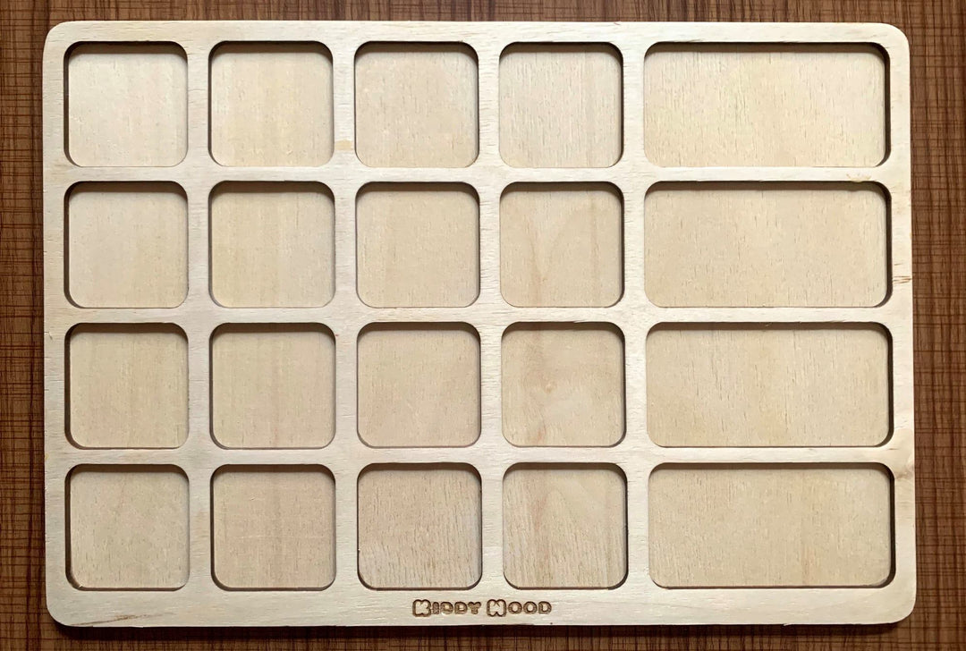 Arithmetic Operations Box with calculations Board (English) - natural wood - non-toxic - handmade صندوق العمليات ولوحة الحسابات: