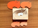 Load image into Gallery viewer, Montessori Multi-layer Cat Puzzle for Kids or Toddlers - natural wood - non-toxic - handmade  -  بازل قطة متعدد الطبقات
