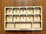 Load image into Gallery viewer, Arithmetic Operations Box with calculations Board (Arabic) - natural wood - non-toxic - handmade - صندوق العمليات الحسابية مع لوحه العمليات الحسابية (لغة عربية) - خشب طبيعي
