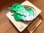Load image into Gallery viewer, Montessori Multi-layer Duck Puzzle for Kids or Toddlers - natural wood - non-toxic - handmade  -  بازل بطة متعدد الطبقات
