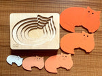 Load image into Gallery viewer, Montessori Multi-layer Cat Puzzle for Kids or Toddlers - natural wood - non-toxic - handmade  -  بازل قطة متعدد الطبقات
