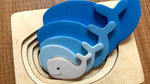 Load image into Gallery viewer, Montessori Multi-layer Whale Puzzle for Kids or Toddlers - natural wood - non-toxic - handmade  -  بازل حوت متعدد الطبقات
