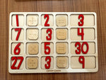 Load image into Gallery viewer, Arithmetic Operations Box with calculations Board (English) - natural wood - non-toxic - handmade صندوق العمليات ولوحة الحسابات:
