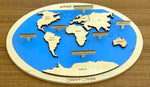 Load image into Gallery viewer, World map Puzzle- English &amp; Arabic - natural wood - non-toxic - handmade
