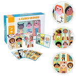 Load image into Gallery viewer, Wooden Cartoon Stacking Baby Figures and Professions Puzzle Block Set For Toddlers
