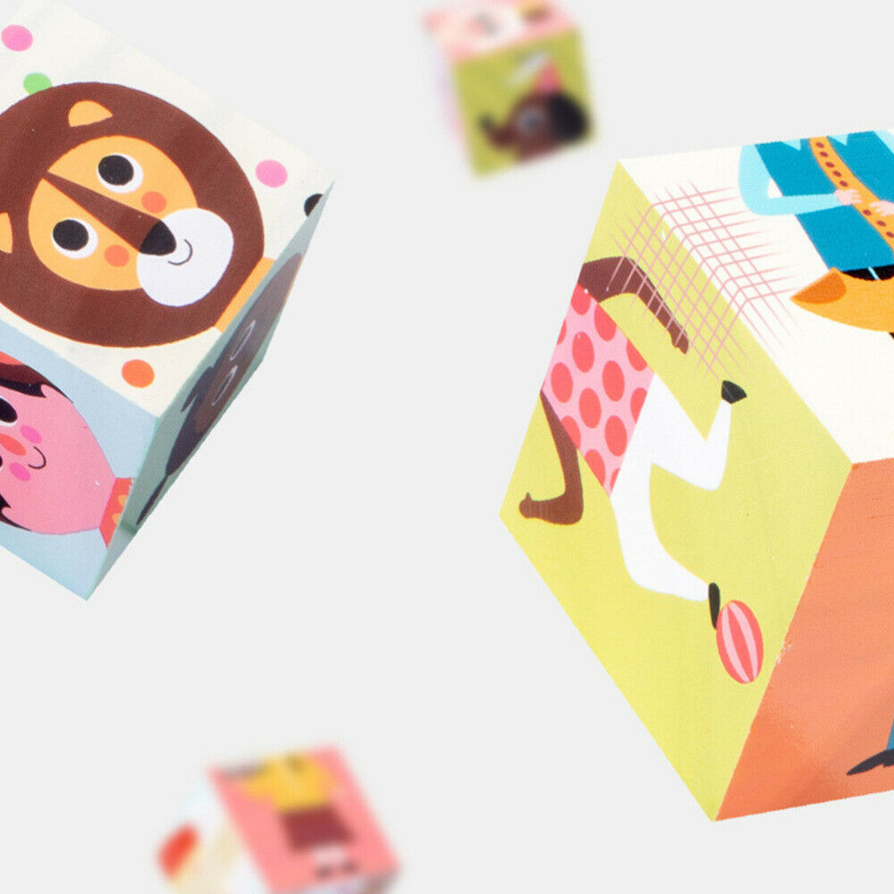 Wooden Cartoon Stacking Baby Figures and Professions Puzzle Block Set For Toddlers
