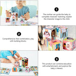 Load image into Gallery viewer, Wooden Cartoon Stacking Baby Figures and Professions Puzzle Block Set For Toddlers
