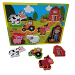 Load image into Gallery viewer, Matching Puzzle - Farm Shape with Tractor - (بازل مطابقة أشكال (مزرعة مع جرار
