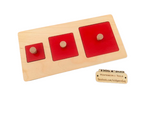 Load image into Gallery viewer, Multiple Square Puzzle - Geometric shape puzzle - natural wood - non-toxic - handmade بازل الاشكال الهندسية مربع ثلاثي
