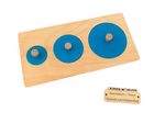 Load image into Gallery viewer, Multiple Circle Puzzle - Geometric shape puzzle - natural wood - non-toxic - handmade بازل الأشكال الهندسية دائرة ثلاثي
