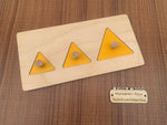 Load image into Gallery viewer, Multiple Triangle Puzzle - Geometric shape puzzle - natural wood - non-toxic - handmade بازل الاشكال الهندسية مثلث ثلاثي
