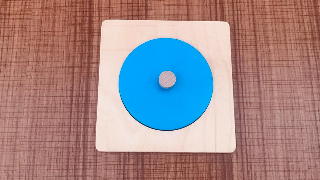 Circle wooden puzzle - Geometric shape puzzle - natural wood- non-toxic - handmade بازل الاشكال الهندسية - دائرة