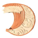 Load image into Gallery viewer, Crescent and star wooden puzzle -  بازل هلال و نجمة الخشبي
