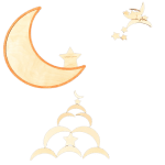 Crescent and star wooden puzzle -  بازل هلال و نجمة الخشبي