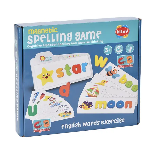 Magnetic spelling game