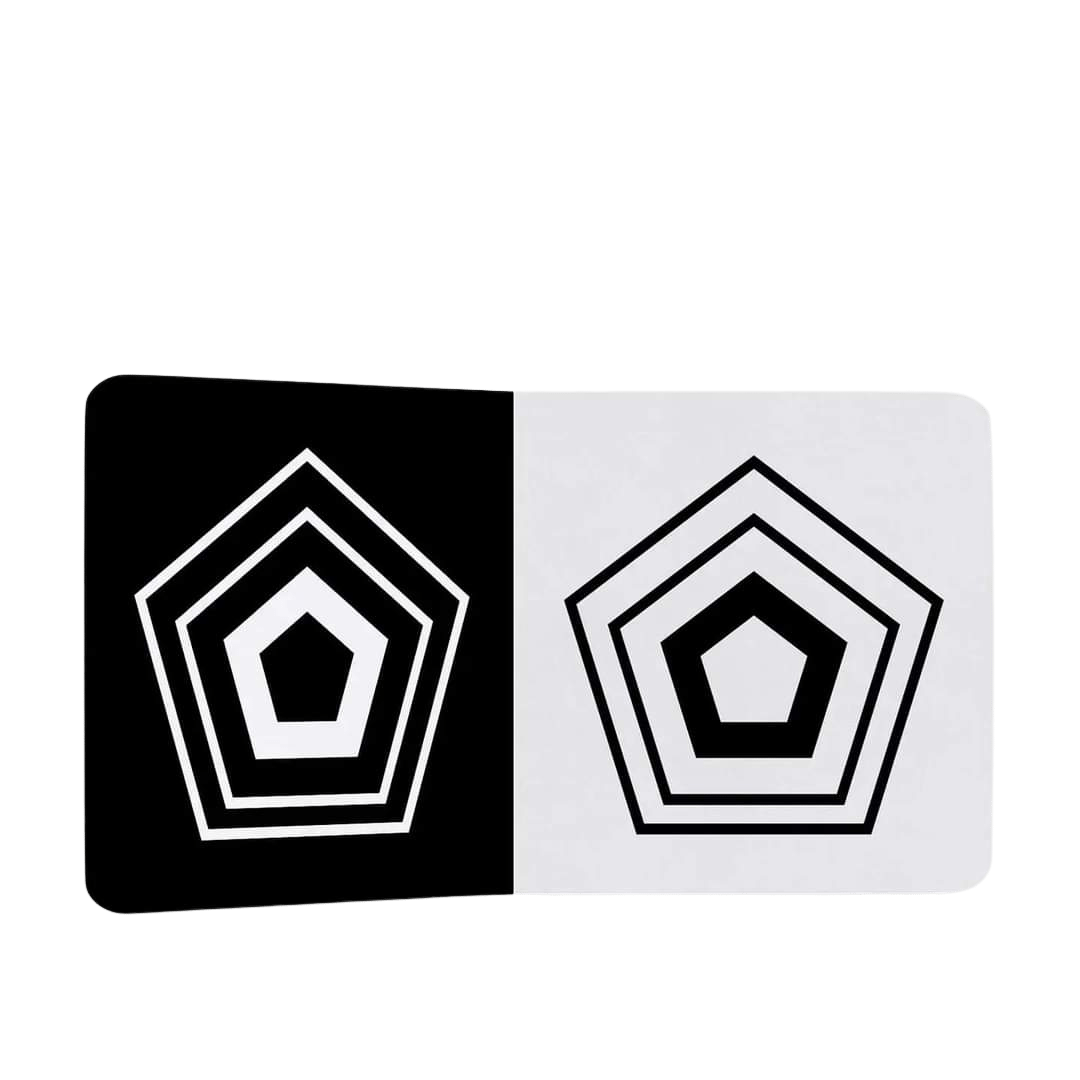 Black and White High Contrast Baby Books Bundle (3 Books) - Montessori Black and White Sensory Books for Infant vision Stimulation (0-3 months)كتب تحفيز الرؤية للرضع (0-3 شهور) ابيض/اسود