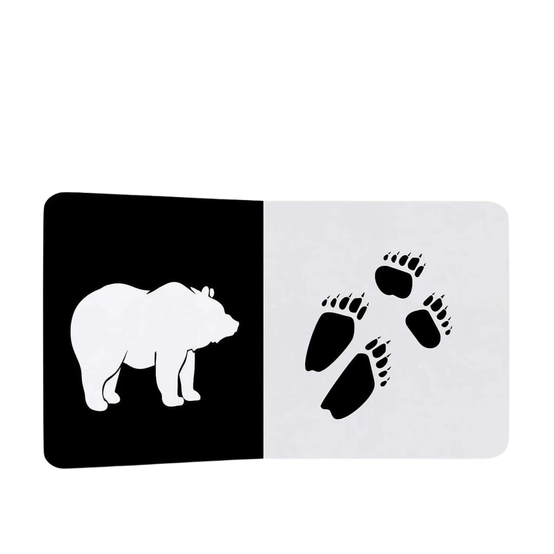 Black and White High Contrast Baby Books Bundle (3 Books) - Montessori Black and White Sensory Books for Infant vision Stimulation (0-3 months)كتب تحفيز الرؤية للرضع (0-3 شهور) ابيض/اسود