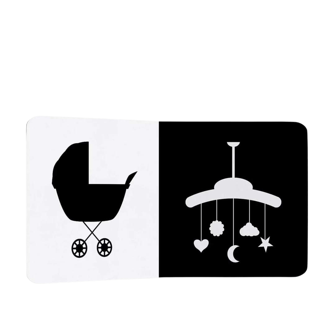 Black and White High Contrast Baby Books Bundle (3 Books) - Montessori Black and White Sensory Books for Infant vision Stimulation (0-3 months)كتب تحفيز الرؤية للرضع (0-3 شهور) ابيض/اسود