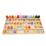 Load image into Gallery viewer, Wooden Spelling Word, Fishing &amp; Number Cognition Matching Toy - لوحة أرقام و حروف مع صيد أسماك و مطابقة كلمات
