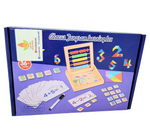 Load image into Gallery viewer, Wooden Abacus With 5 Slots &amp; Tangram - عداد مع كروت و تانجرام
