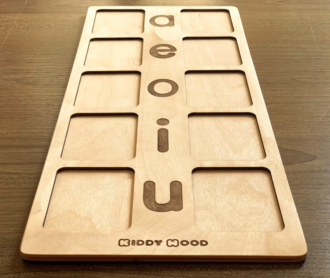 Vowels Board, Wooden Board, Short Vowel, Montessori reading material, Montessori letter Board, Montessori Letters.