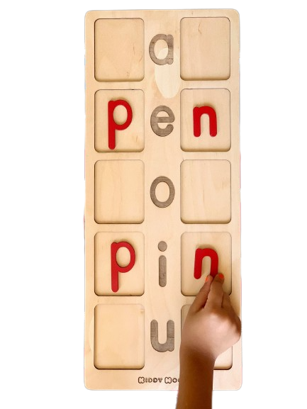 Vowels Board, Wooden Board, Short Vowel, Montessori reading material, Montessori letter Board, Montessori Letters.