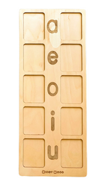 Load image into Gallery viewer, Vowels Board, Wooden Board, Short Vowel, Montessori reading material, Montessori letter Board, Montessori Letters.

