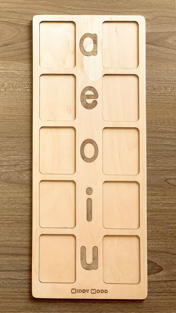Vowels Board, Wooden Board, Short Vowel, Montessori reading material, Montessori letter Board, Montessori Letters.