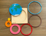 Load image into Gallery viewer, Layers of the Earth wooden puzzle - natural wood -  بازل طبقات الارض انجليزي خشب طبيعي
