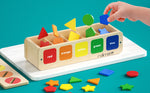 Load image into Gallery viewer, Wooden Shape &amp; Color Sorting box - صندوق تصنيف الألوان و الأشكال الخشبي
