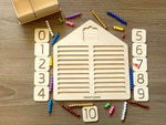 Load image into Gallery viewer, Montessori Bead House - بيت الخرز الخشبي مع صندوق
