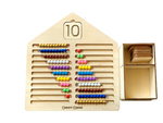 Load image into Gallery viewer, Montessori Bead House - بيت الخرز الخشبي مع صندوق
