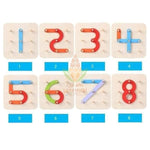 Load image into Gallery viewer, Wooden Letter Number Construction Puzzle -  شرائح تكوين الحروف الخشبية
