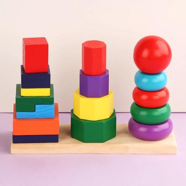 Colorful Tower stacking Shape - الأبراج الملونة