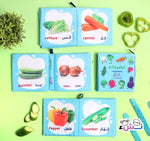 Load image into Gallery viewer, Vegetables - (Arabic &amp; English) Cloth Book - كتاب قماش عربي - خضروات
