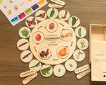 Load image into Gallery viewer, Life Cycle puzzle Board with wooden box - natural wood - non-toxic - handmade
