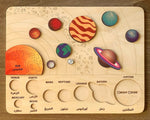 Load image into Gallery viewer, Solar System &amp; the Planets - Montessori toys - educational wooden puzzle non-toxic - handmade
