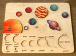 Load image into Gallery viewer, Solar System &amp; the Planets - Montessori toys - educational wooden puzzle non-toxic - handmade

